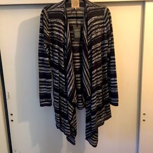 NWT Chaser black & white striped sweater